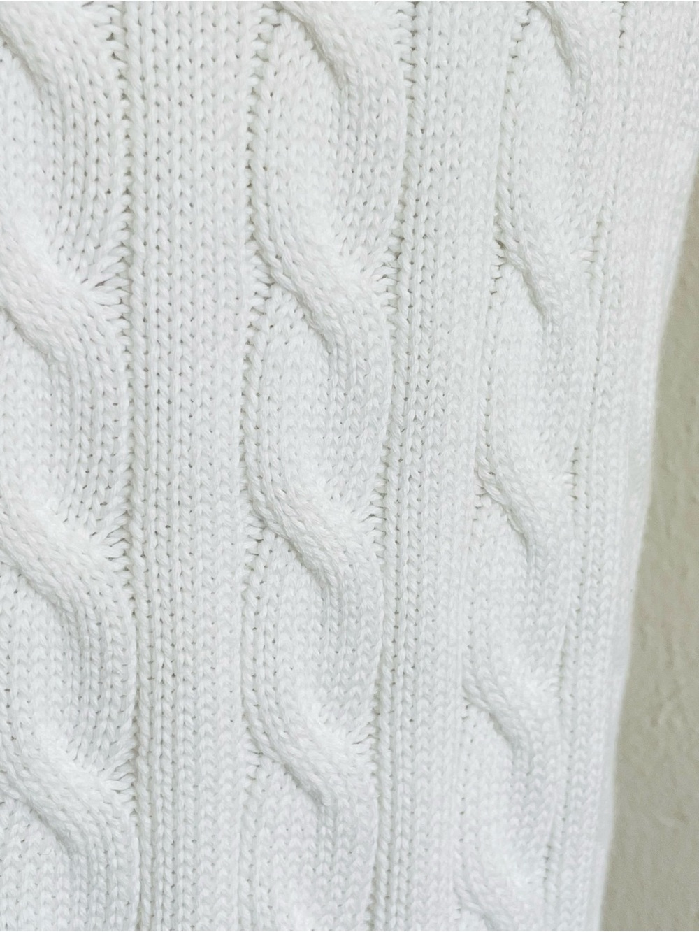 NWOT Polo Ralph Lauren White Cable-Knit Cotton Sweater Vest Medium - Picture 9 of 12
